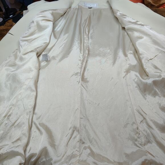 Vtg Express Campagnie Internationale Preppy Nude Blazer 12 Old Money Tailored - Picture 6 of 12